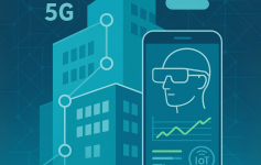 Symbolbild: Grafik zum Nutzen von 5G-Technologie für Energietechnik und Digitalisierung in Unternehmen.